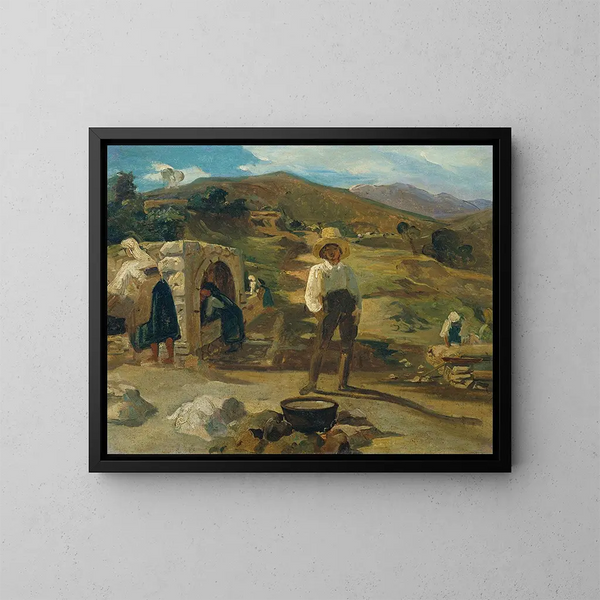 Paesaggio italiano - Carl Rahl — quadro incorniciato alla parete