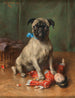 Un carlin con una bambola giapponese - Carl Reichert — vista dell’opera