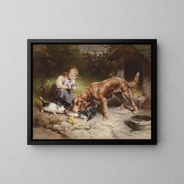 Dîner de fête - Carl Reichert — quadro incorniciato alla parete