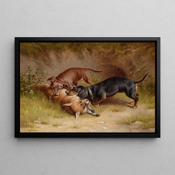 Gibier de chasse - Carl Reichert — quadro incorniciato alla parete