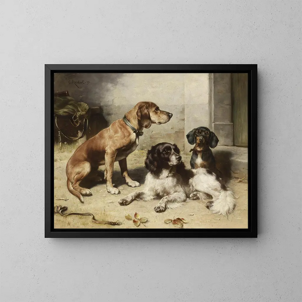 Dopo la caccia - Carl Reichert — quadro incorniciato alla parete