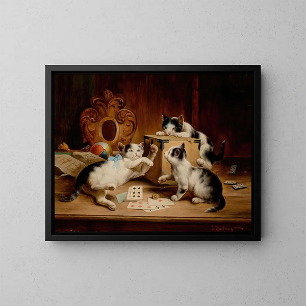 Giochi di carte - Carl Reichert — quadro incorniciato alla parete