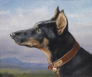 Carl Reichert - Portrait eines Dobermanns.webp