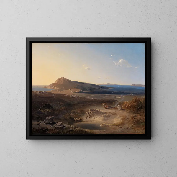 L'isola di Delos - Carl Rottmann — quadro incorniciato alla parete