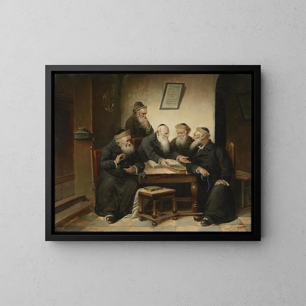Chez le rabbin - Carl Schleicher — quadro incorniciato alla parete