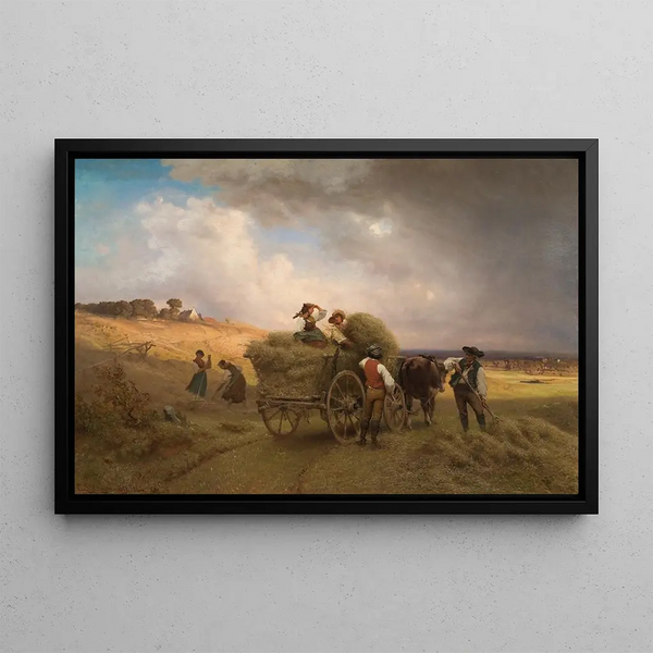 Carl Schlesinger - Heueinfahrt bei herannahendem Gewitter.webp