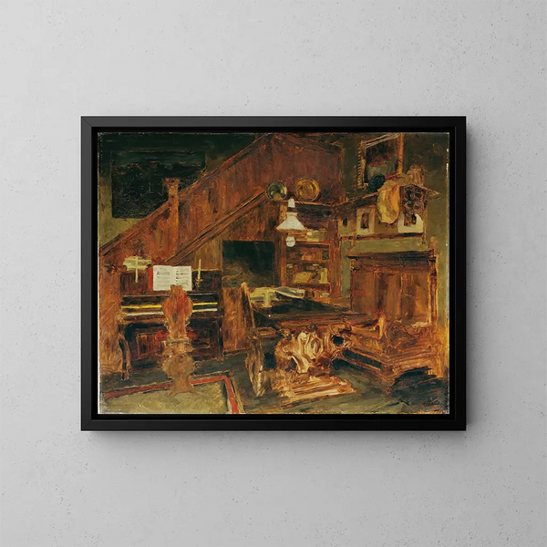 Atelier degli artisti a Venezia - Carl Schuch — quadro incorniciato alla parete