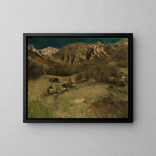 Paesaggio del Tirolo - Carl Schuch — quadro incorniciato alla parete