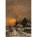 Paesaggio invernale serale - Carl Schultze — vista dell’opera
