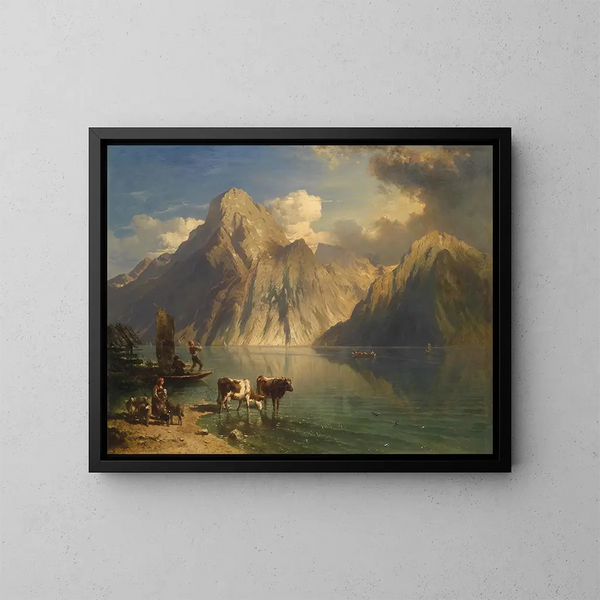 L'Écho du Traunstein - Carl Schweninger — quadro incorniciato alla parete