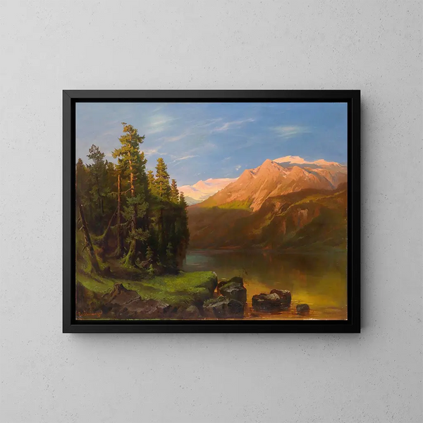 Paesaggio al crepuscolo - Carl Schweninger — quadro incorniciato alla parete