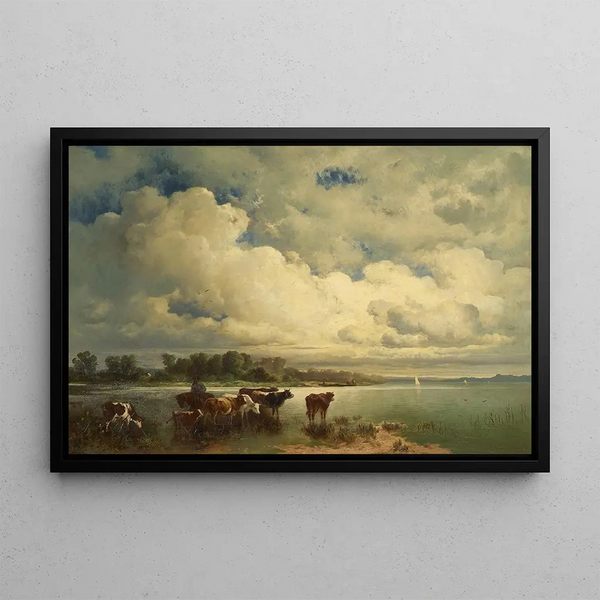 Carl Schweninger - Wasserlandschaft mit Khen.webp