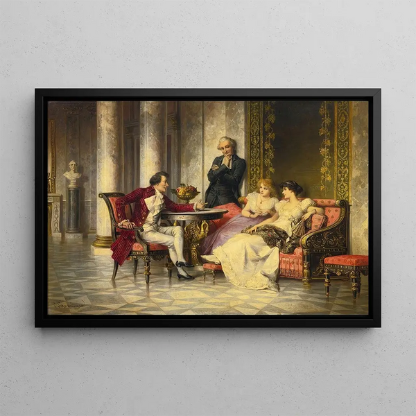 Intrighi di corte - Carl Schweninger Jr — quadro incorniciato alla parete