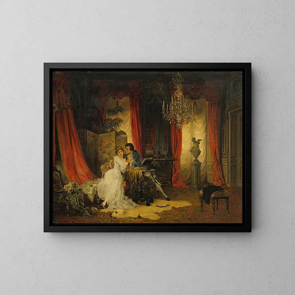 Gli innamorati - Carl Schweninger Jr — quadro incorniciato alla parete