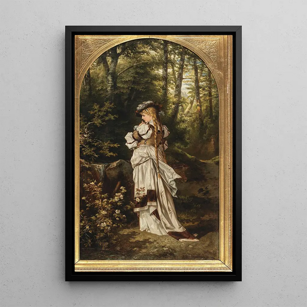 Riproduzione del dipinto La Source de la forêt - Carl Schweninger Jr