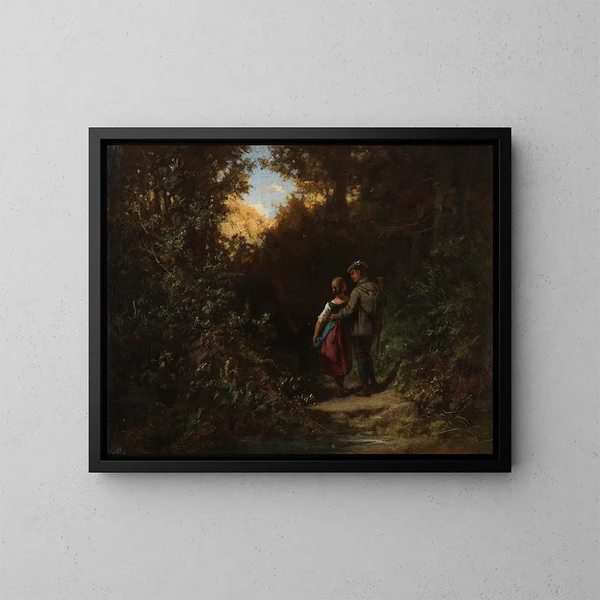 In caccia - Carl Spitzweg — quadro incorniciato alla parete