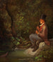Il pescatore al ruscello della foresta - Carl Spitzweg — vista dell’opera