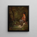 Il pescatore al ruscello della foresta - Carl Spitzweg — quadro incorniciato alla parete
