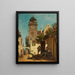 La guardia della città - Carl Spitzweg — quadro incorniciato alla parete