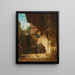 In attesa del giornale - Carl Spitzweg — quadro incorniciato alla parete