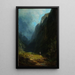 Nella valle alpina superiore, paesaggio con il monte Wendelstein - Carl Spitzweg — quadro incorniciato alla parete