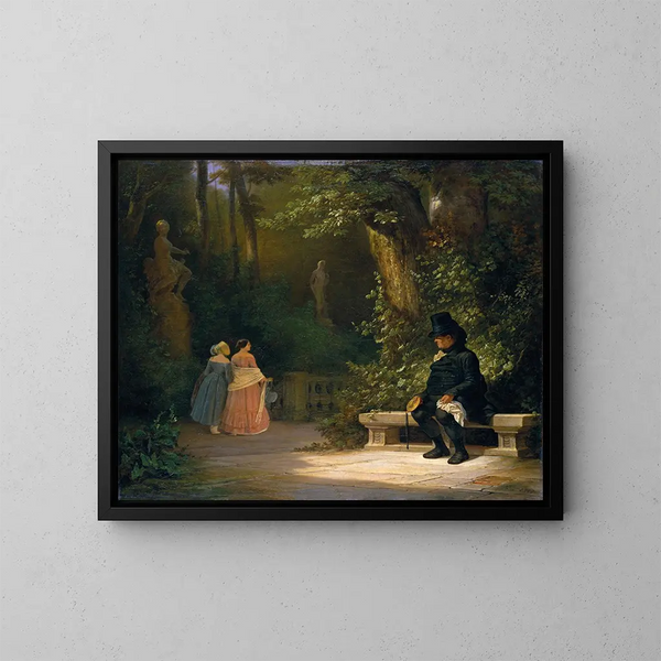 Le Veuf - Carl Spitzweg — quadro incorniciato alla parete