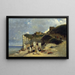 Donna che si bagna a Dieppe I - Carl Spitzweg — quadro incorniciato alla parete