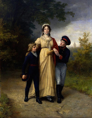 Carl Steffeck - Queen Louise with her sons in Luisenwahl Park.webp