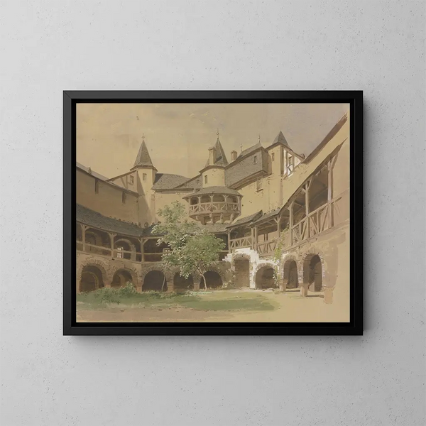 Château de Pfalzgrafenstein près de Kaub - Carl Theodor Reiffenstein — quadro incorniciato alla parete