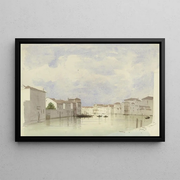 Carl Theodor Reiffenstein - Channel in Venice.webp