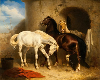 Carl Wahlbom - Horses at the Stable.webp