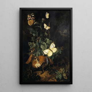 Carl Wilhelm De Hamilton - Still Life With Butterflies Lizard And Snake.webp