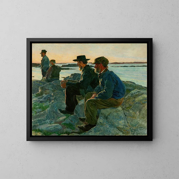 su scogli Fiskebäckskil - Carl Wilhelmson — quadro incorniciato alla parete