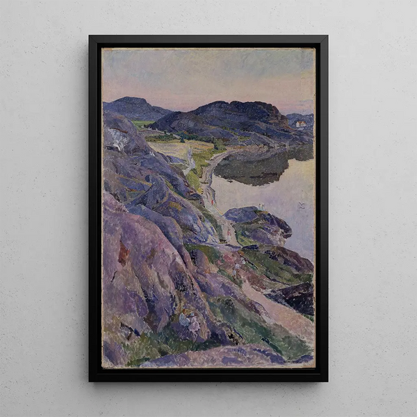 La strada di Bgevik - Carl Wilhelmson — quadro incorniciato alla parete