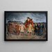 Ernst Rüdiger Graf Starhemberg ispeziona i lavori di difesa sulla Löwelbastei 1683 - Carl Wurzinger — quadro incorniciato alla parete
