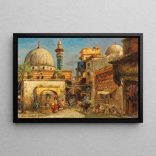 Carl Wuttke - Marktstrae in Damaskus.webp