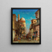 Scene di strada alla Kaï Bey Moschee al Cairo - Carl Wuttke — quadro incorniciato alla parete