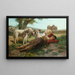 La Sieste des Chevriers - Carlo Ademollo — quadro incorniciato alla parete