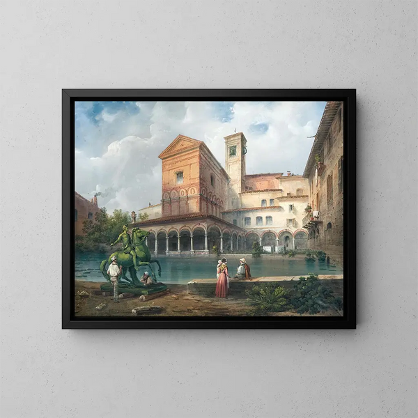 Chiesa di Santa Maria alla Fontana a Milano - Carlo Bossoli — quadro incorniciato alla parete