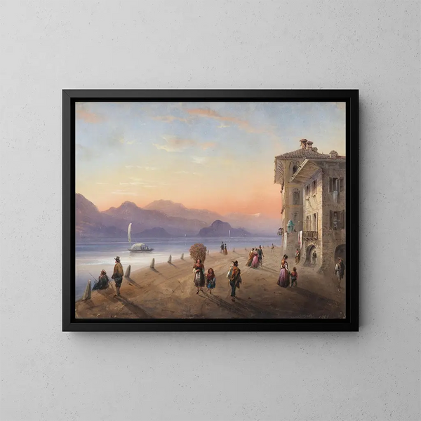 Palazzo Borromeo sull'Isola Bella sul lago Maggiore - Carlo Bossoli — quadro incorniciato alla parete