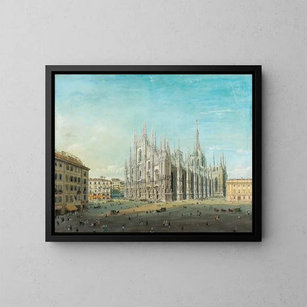 Place du Duomo à Milan - Carlo Bossoli — quadro incorniciato alla parete