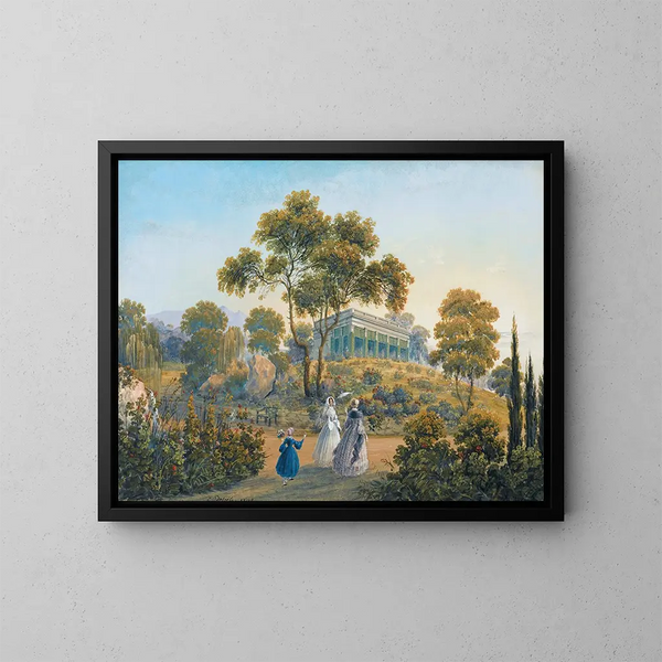 Sept viste di Miskhor in Crimea I - Carlo Bossoli — quadro incorniciato alla parete