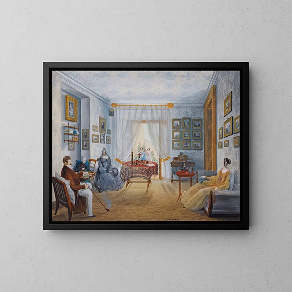 Set di sette vedute di Miskhor in Crimea III - Carlo Bossoli — quadro incorniciato alla parete