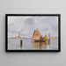 Bateaux da pesca nella laguna di Venezia - Carlo Brancaccio — quadro incorniciato alla parete