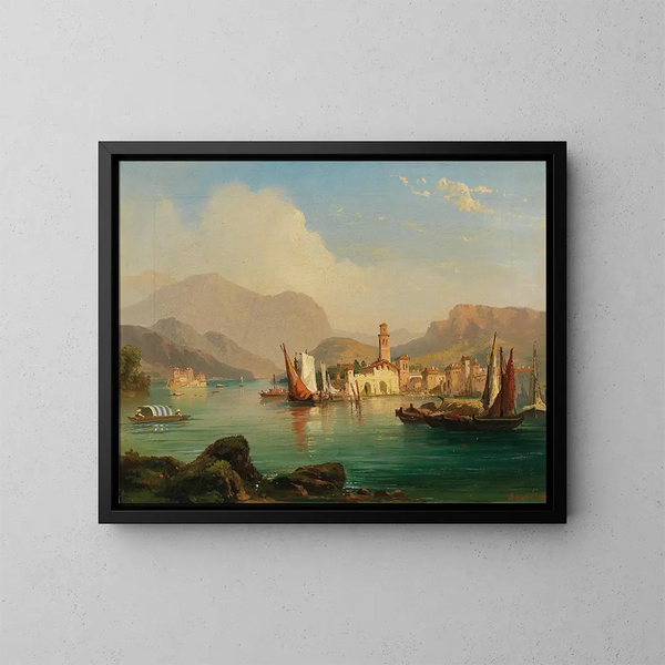 Motivo del Lago Maggiore - Carlo Brioschi — quadro incorniciato alla parete