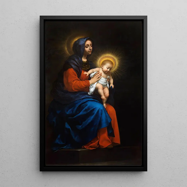 Madonna con Bambino - Carlo Dolci — quadro incorniciato alla parete