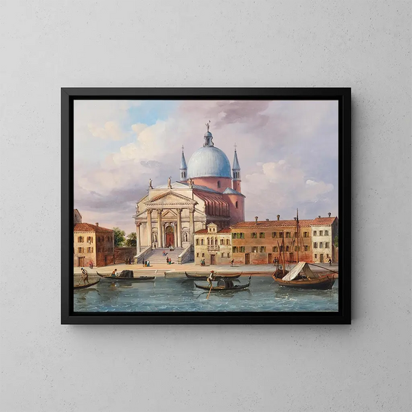 Venezia, la chiesa del Santissimo Redentore - Carlo Grubacs — quadro incorniciato alla parete