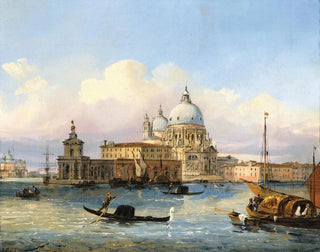 Carlo Grubas - Venice The Entrance to the Canal Grande with Santa Maria della Salute and Punta della Dogana.webp