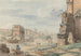 Parte del Colosseo con l'Arco di Costantino e l'Arco di Tito in lontananza, Roma - Carlo Labruzzi — vista dell’opera