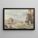 Parte del Colosseo con l'Arco di Costantino e l'Arco di Tito in lontananza, Roma - Carlo Labruzzi — quadro incorniciato alla parete